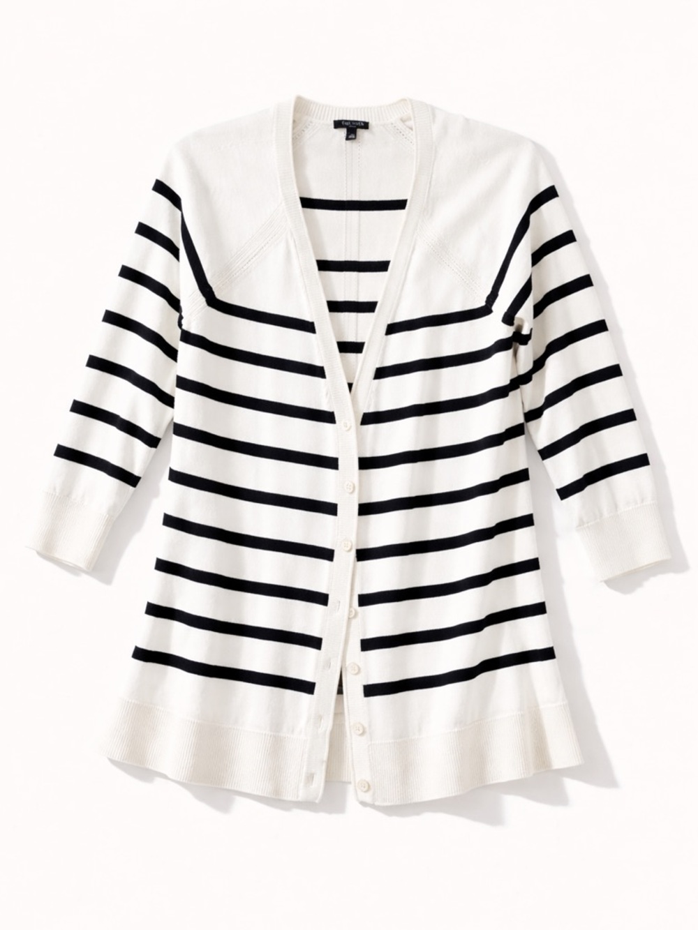 Talbots | Black & White Stripped Cardigan Classic American Preppy Capsule 2X